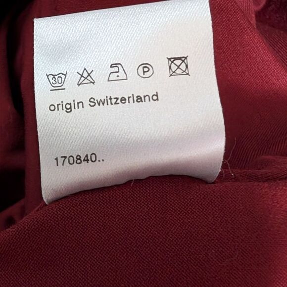 Akris square neck short sleeve cotton t-shirt size 8 classic staple neutral rust - Picture 7 of 10